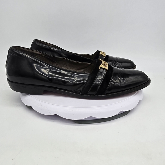 Emilio Franco Dress Shoe Men’s 9 Slip On Exotic Loafers Black